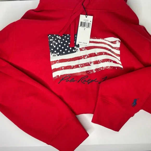 Polo by Ralph Lauren Men's Red Flag Hoodie - Picture 6 of 6